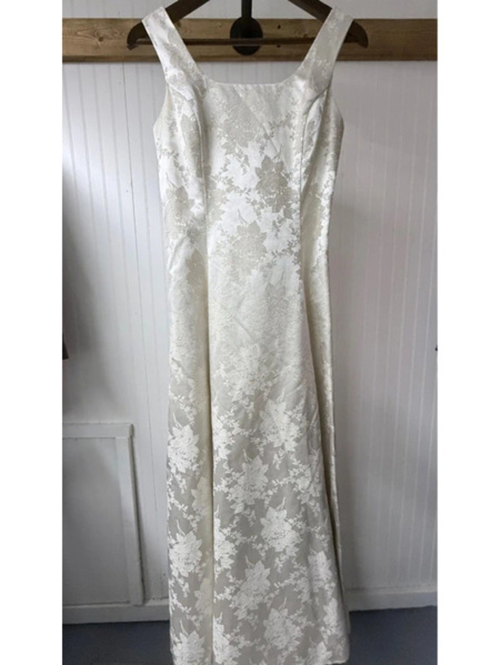 vintage Scott McClintock floral brocade gown Bridgerton Victorian bridal USA 8